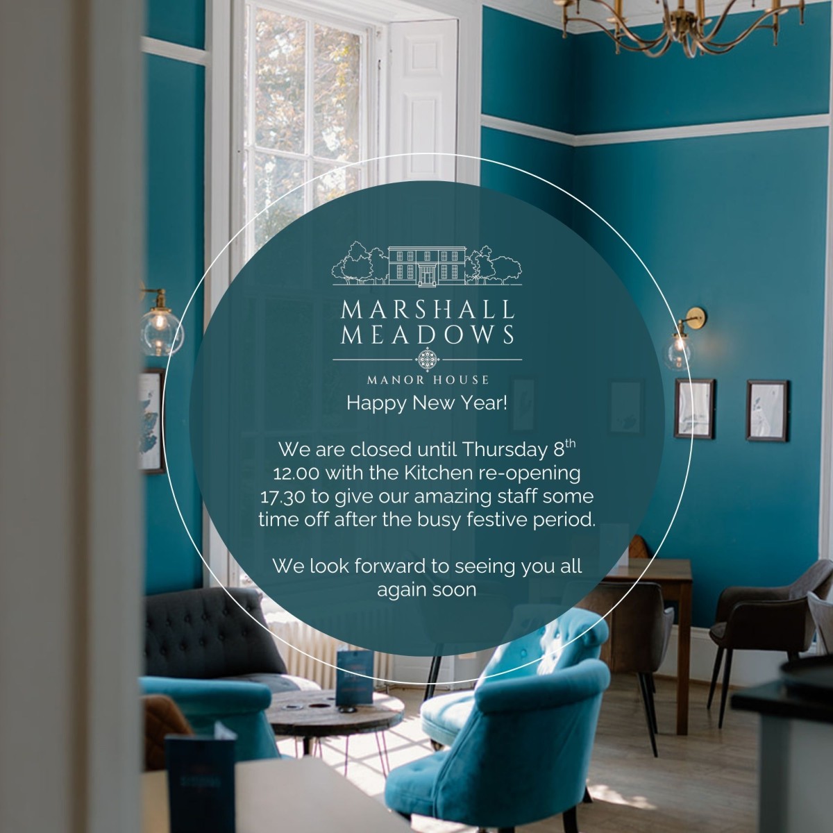 Standing within its own estate, a mere half mile from the Scottish Borders, our Georgian Manor House is a truly enchanting setting to spend the festive season.